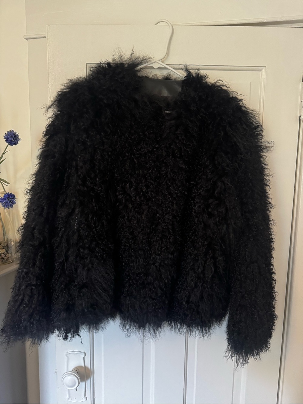 NWT real shearling fur jacket, so chic!